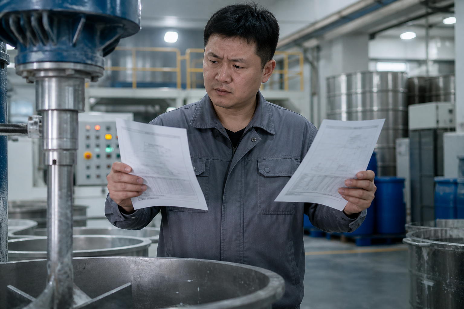 产线现场两份互相冲突的配方版本