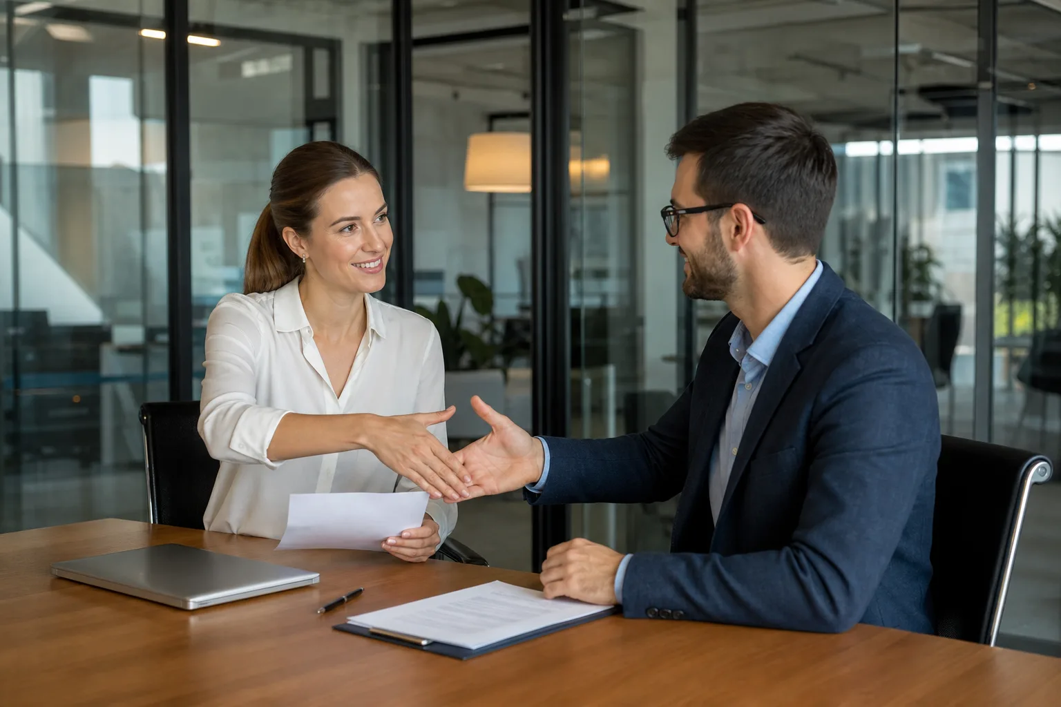 Équipe commerciale qui suit des leads au bureau
